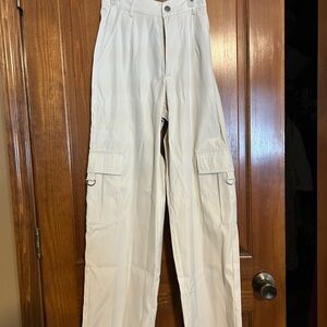 Women’s Cream Cargo Pants